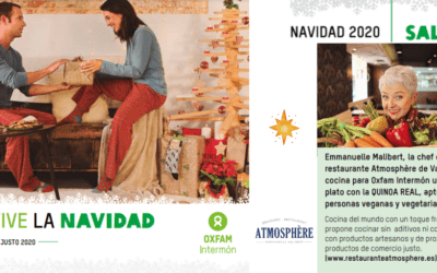 Receta de Emmanuelle en el catálogo de navidad de Oxfam Intermón