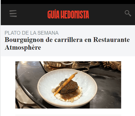 Bourguignon de Carrillera guía hedonista
