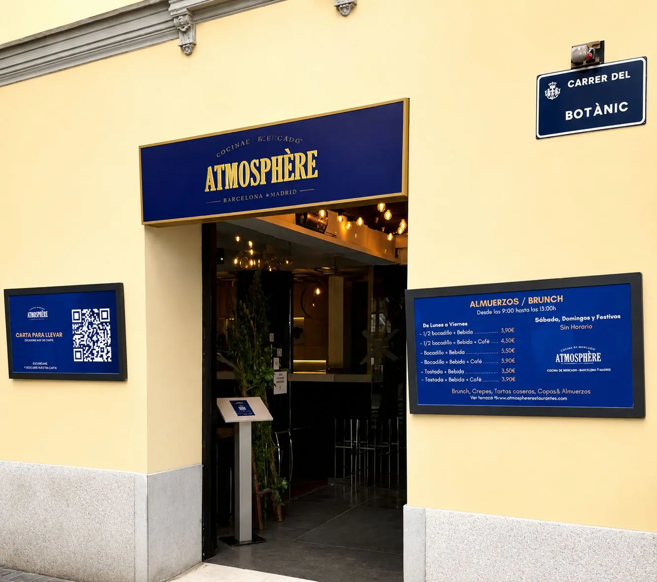 Foto de fachada del restaurante Atmosphere, especialista en brunch-en-valencia