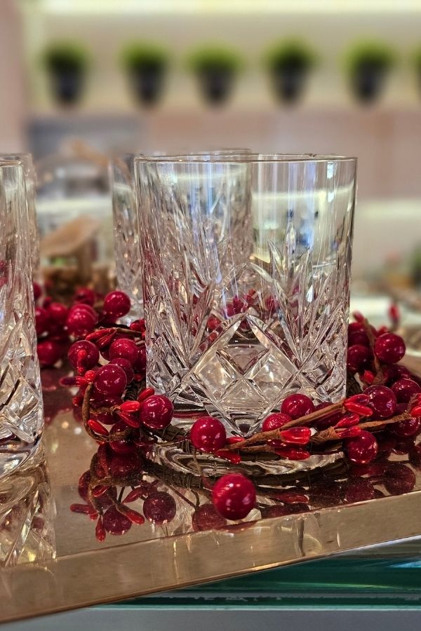 vaso de diseño exclusivo sobre adornos de navidad en Atmosphere